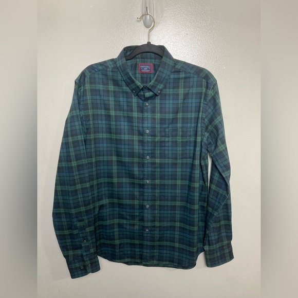 UNTUCKit blue/green plaid “Vittorio” long sleeve button down shirt. Large - Picture 2 of 6